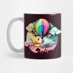 Colourful life motivational illustration with quote Mug